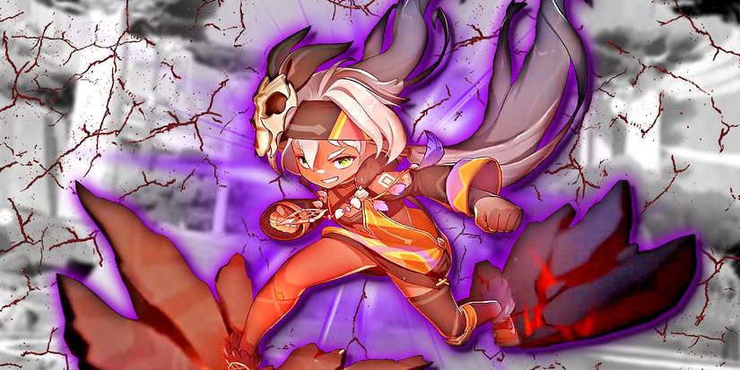 Genshin Impact's Iansan breaks the ground as she stomps on it.