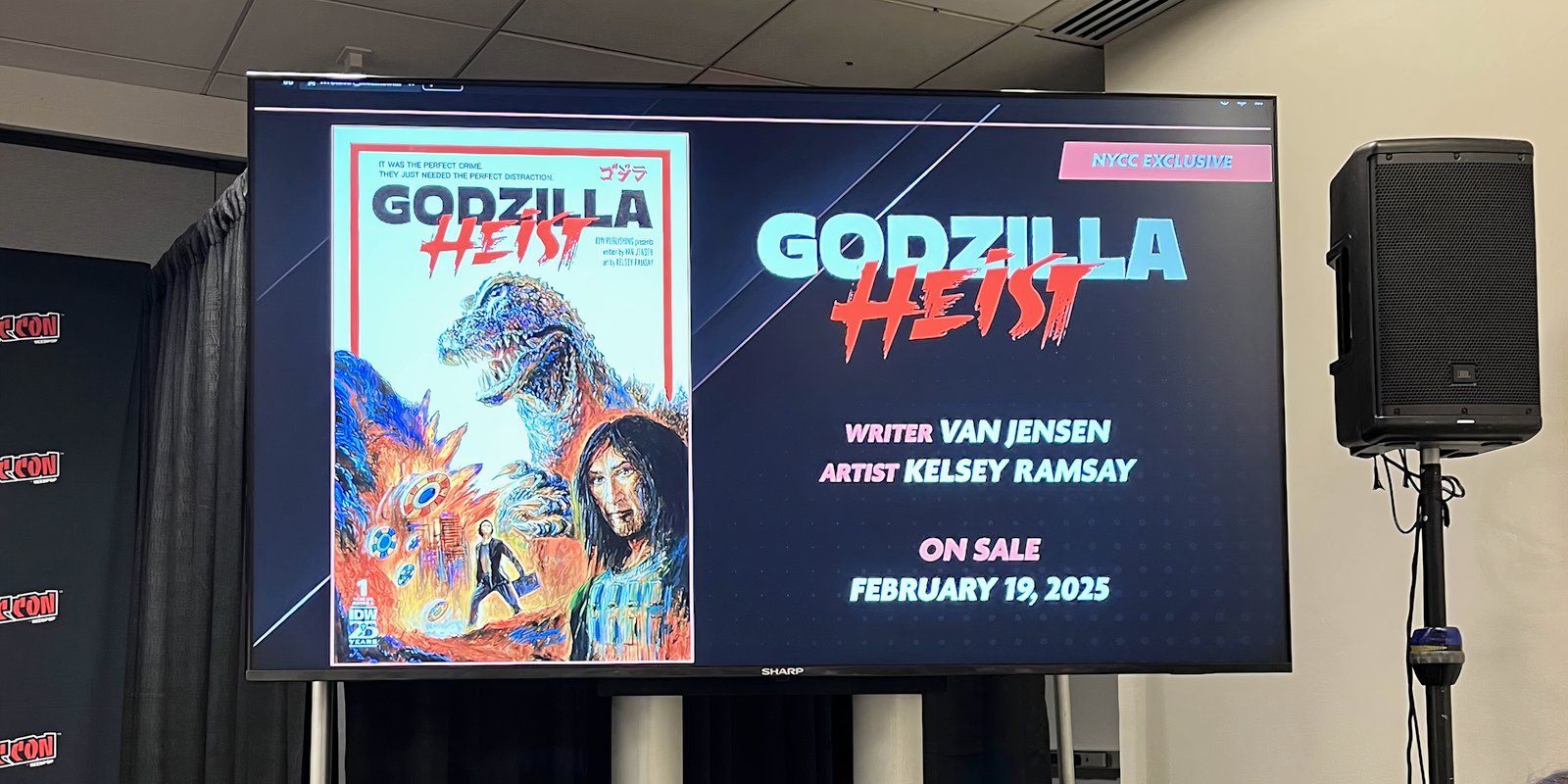 Novo quadrinho de Godzilla Heist anunciado pela IDW