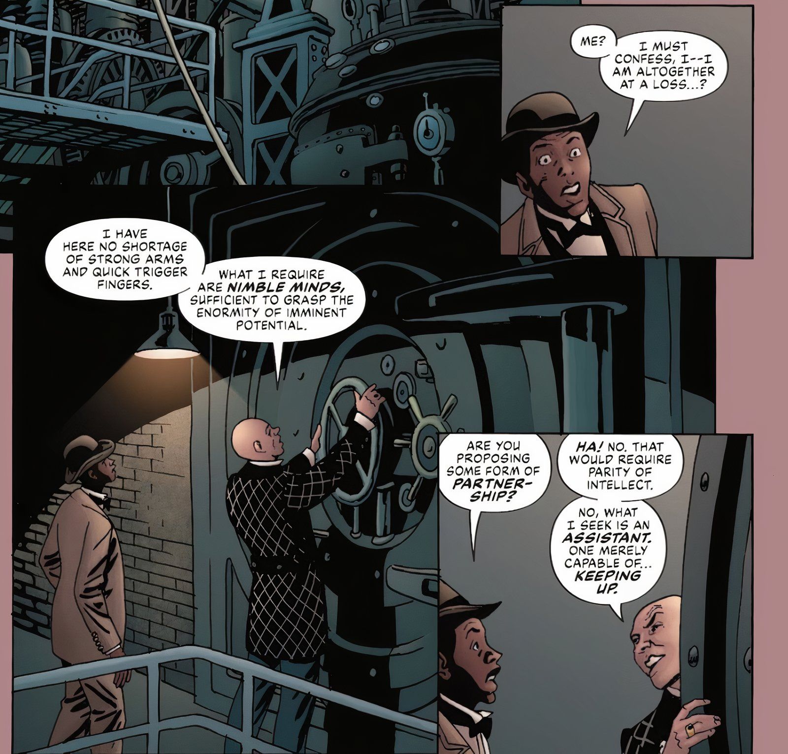 Gotham By Gaslight, a Era Kryptoniana #4 Victor Stone e Lex Luthor