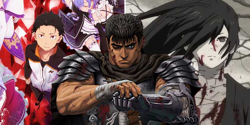 Guts, Subaru, and Hyakkimaru featured image berserk re:zero dororo