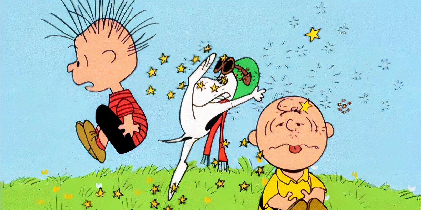 Snoopy kicks Linus and Charlie in He&rsquo;s Your Dog, Charlie Brown