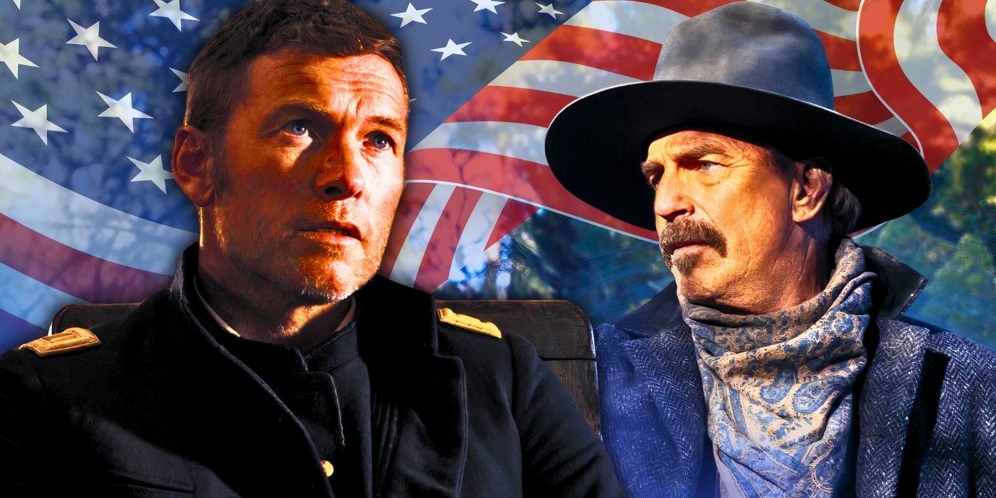 Sam Worthington as Trent Gephart and Kevin Costner as Hayes Ellison in Horizon: An American Saga - Chapter 1