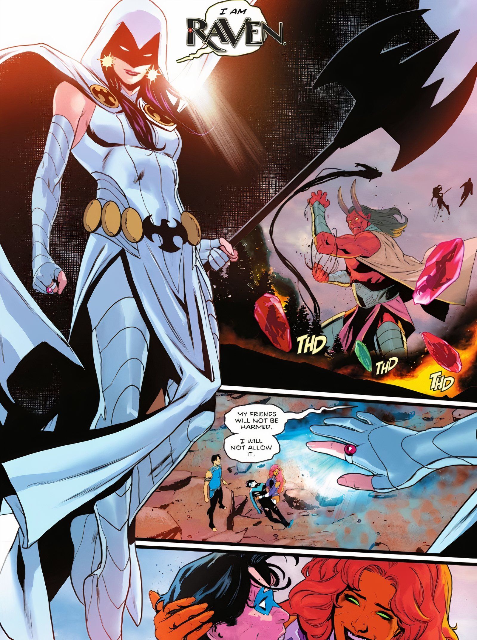 Soy el disfraz de Raven Titans #15 White Raven