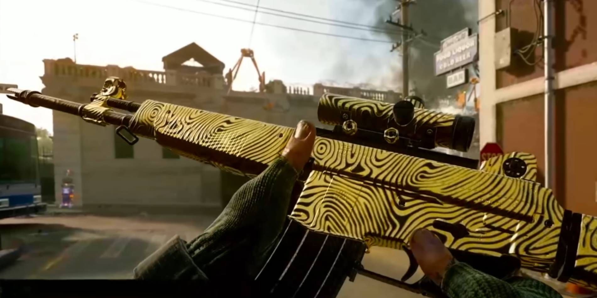 Call of Duty Black Ops 6 Mystic Gold Mastery Camo skin para arma en modo Zombies