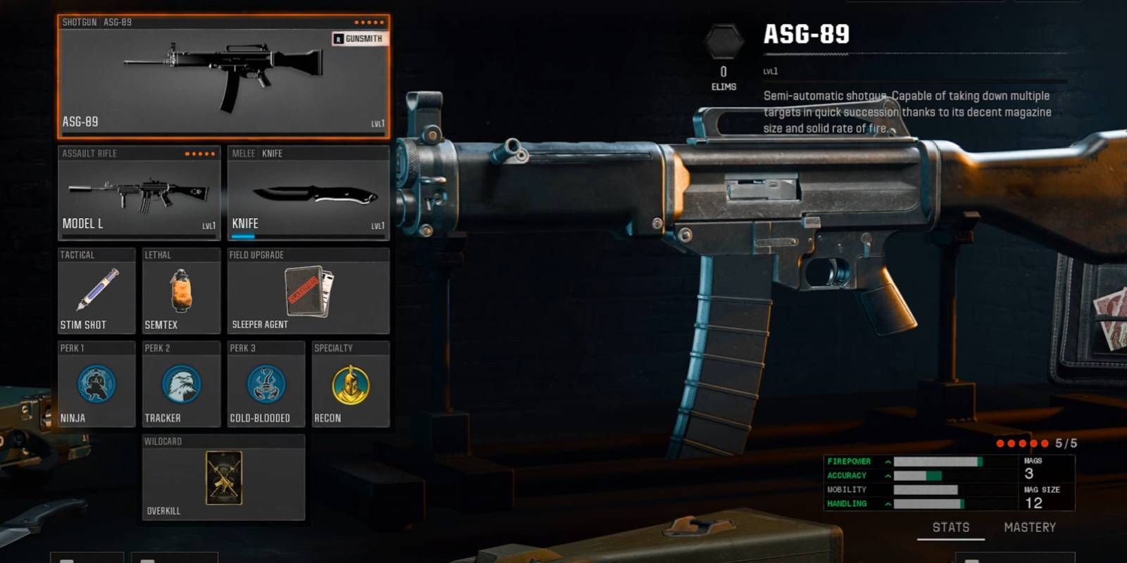 Arma Call of Duty Black Ops 6 ASG-89 construída com vantagens e equipamentos