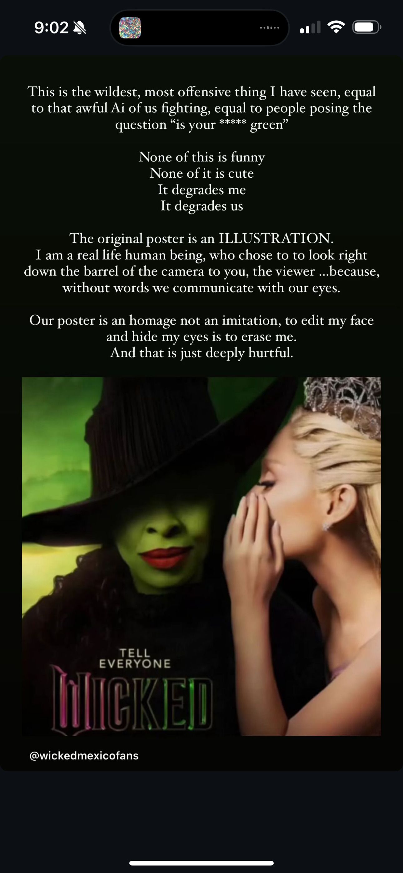 "The Wildest, Most Offensive Thing": Wicked Star Responds To Viral Edits Of Movie Poster