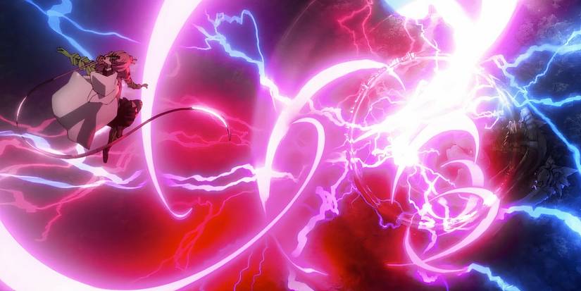 Mitsuri Kanroji using her unique Catlove attack Demon Slayer