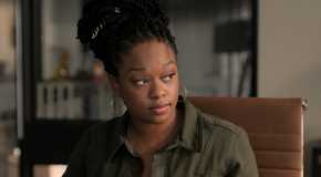 Izzy looks to the side incredulously in The Lincoln Lawyer season 2