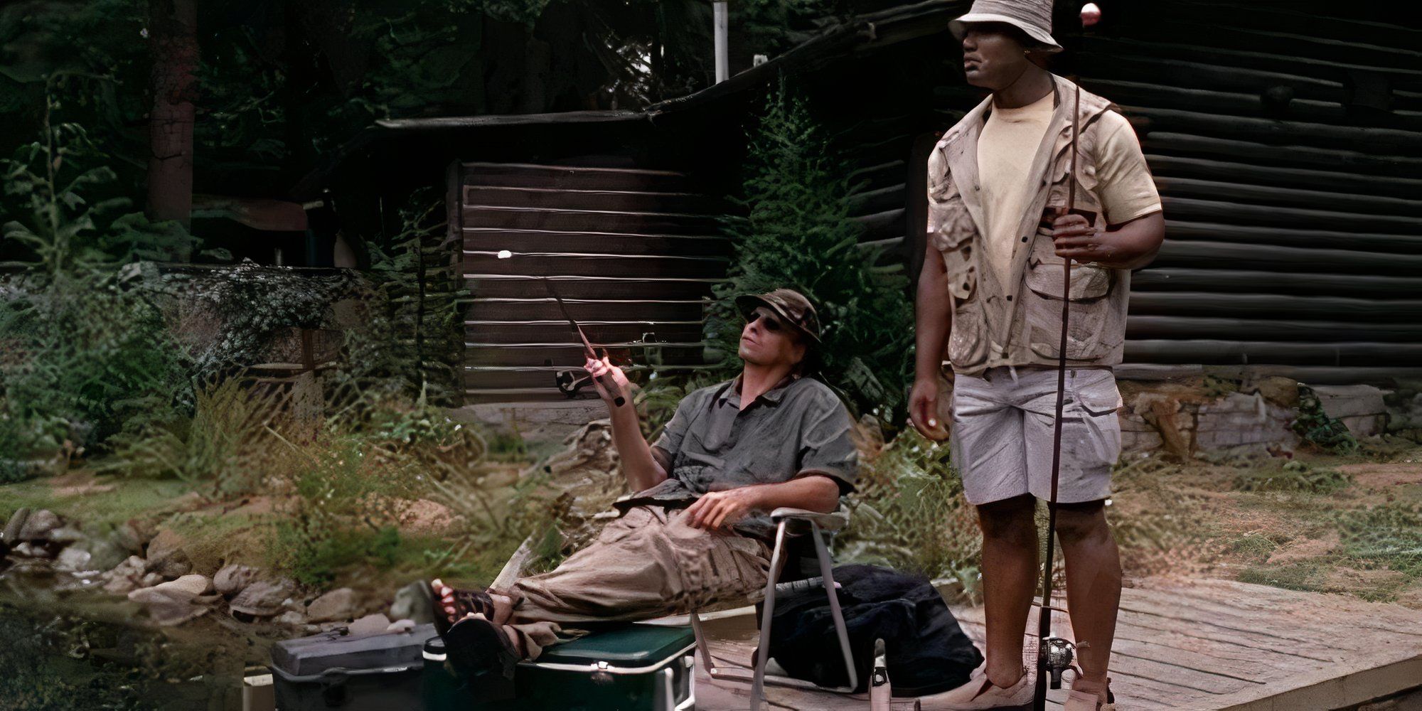 Jack and Teal'c fishing in Stargate