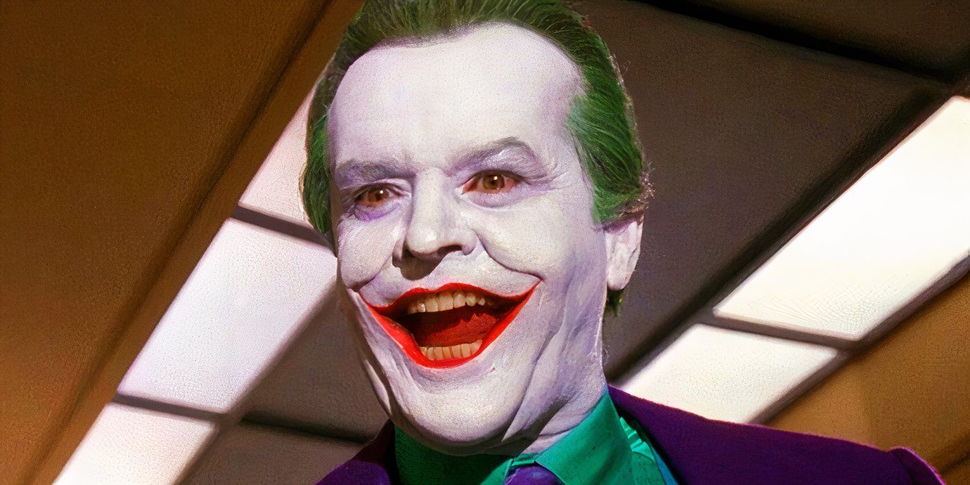 Jack Nicholson as the Joker in Batman 1989 laughing