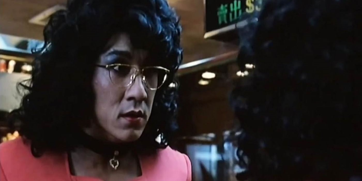 Jackie Chan as Inspector "Kevin" Chan Ka-Kui undercover in drag in Supercop 2 (1993)