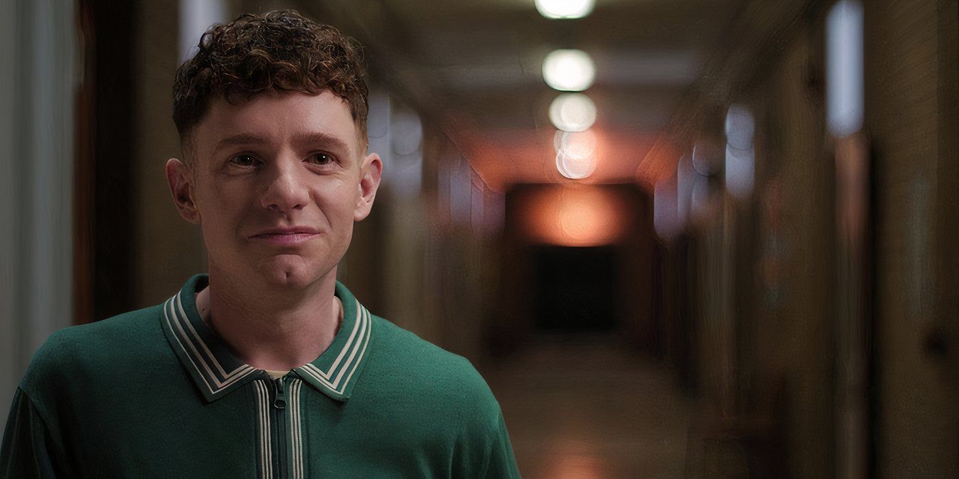 Jacob Hill (Chris Perfetti) smiling in a talking head In Abbott Elementary Season 3, Episode 6, 