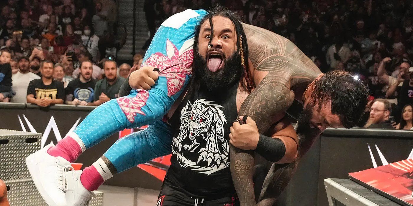 Jacob Fatu attacking Jey Uso October 2024