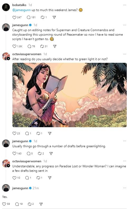 El programa de precuela de Wonder Woman recibe una gran actualización de James Gunn después de 3 meses