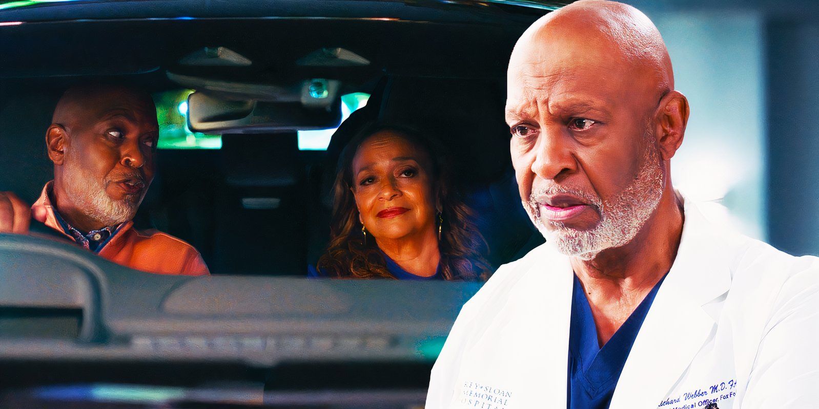 James Pickens Jr. as Richard Webber and Debbie Allen as Catherine Fox in Grey's Anatomy season 21 episode 2-1