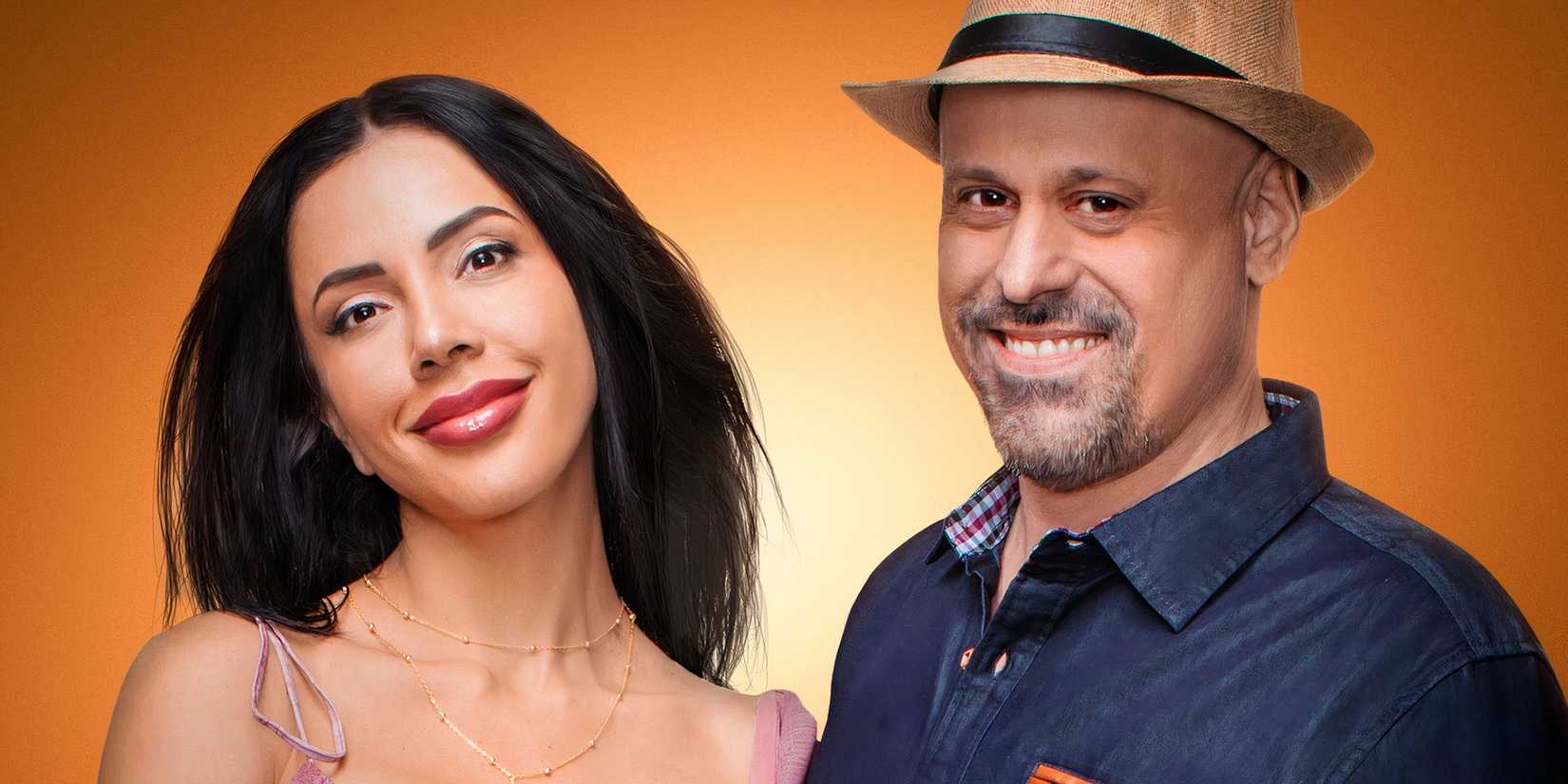 Jasmine Pineda Gino Palazzolo in 90 Day Fiance next to each other smiling