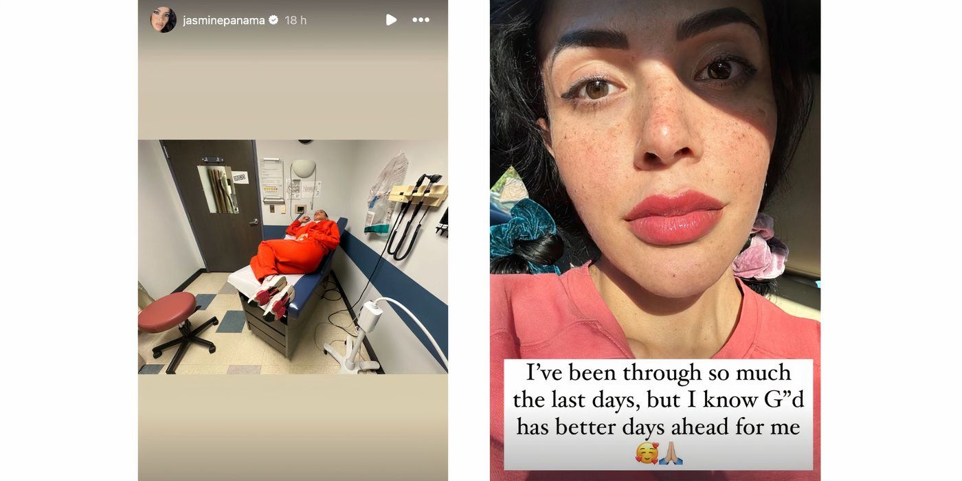 Jasmine Pineda in 90 day fiance Instagram story from hospital