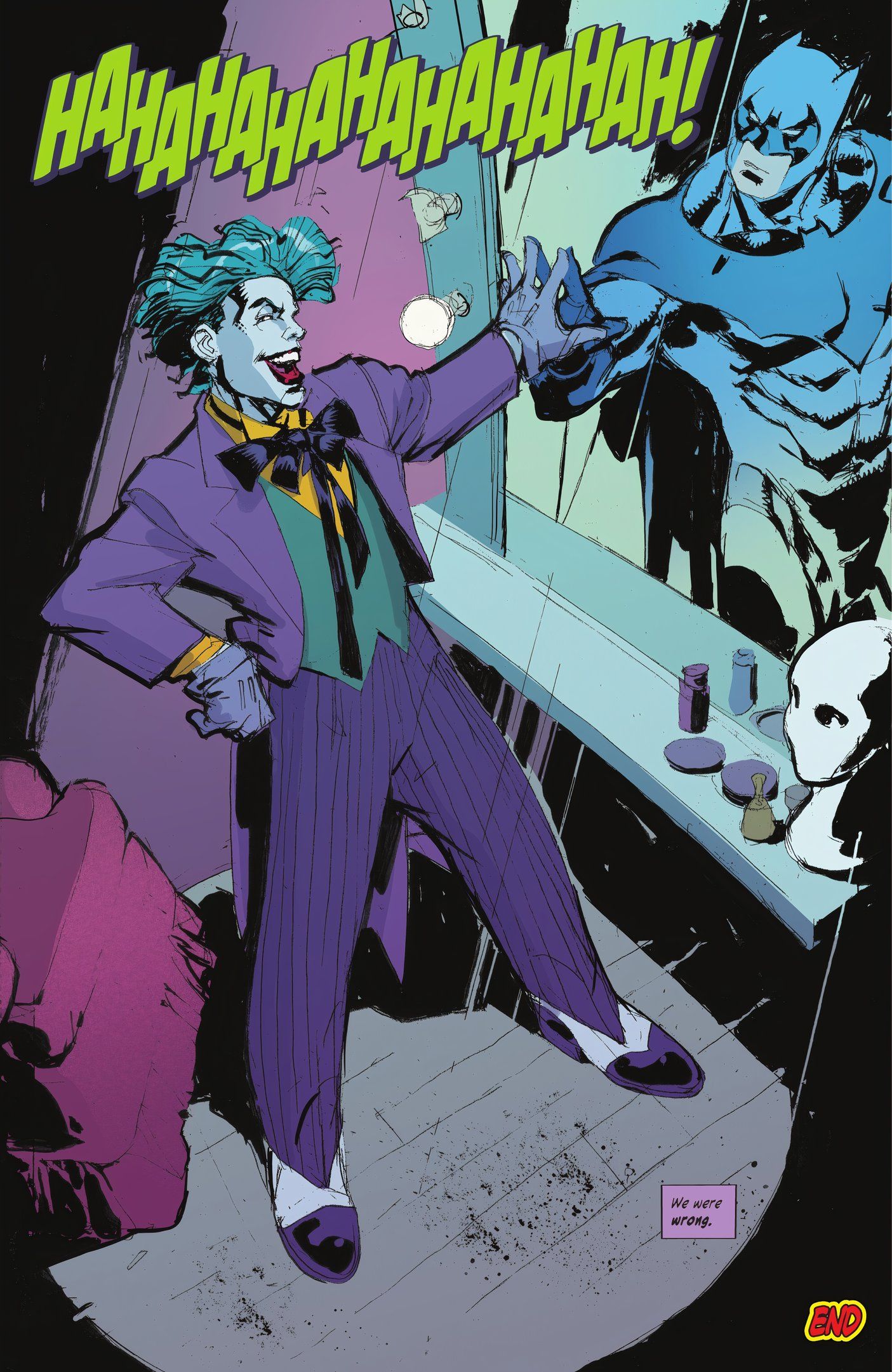 Página de cómic: Jason Todd se convierte en el Joker con Batman in the Mirror