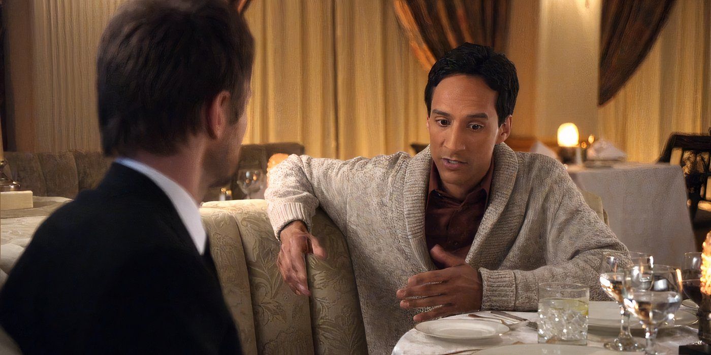 Jeff and Abed talking over dinner in the Community episode &ldquo;Critical Film Studies.&quot;