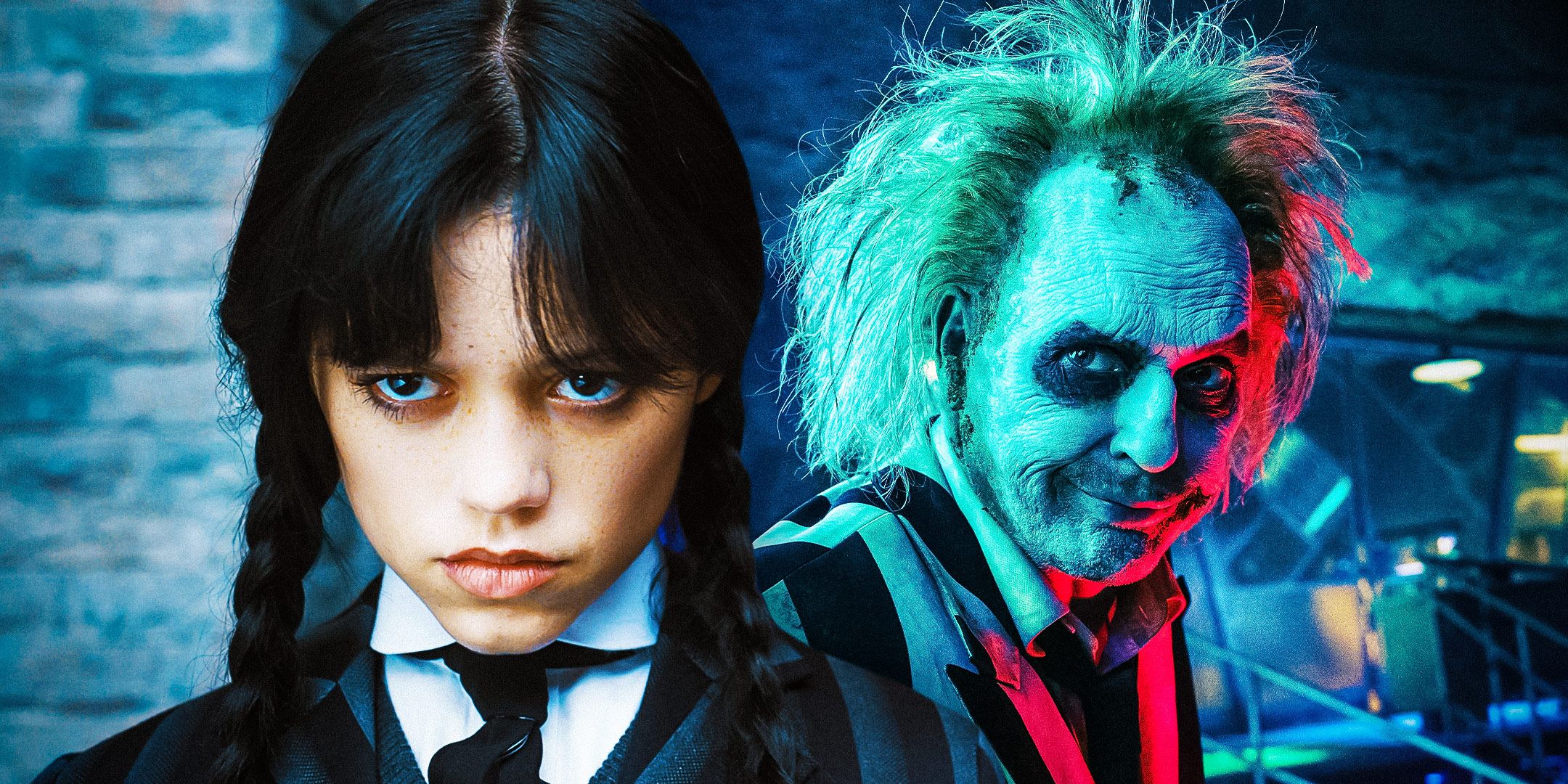 Jenna-Ortega-como-Wednesday-Addams-y-Michael-Keaton-como-Beetlejuice