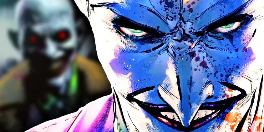 joker looking evil with joker zombie behind