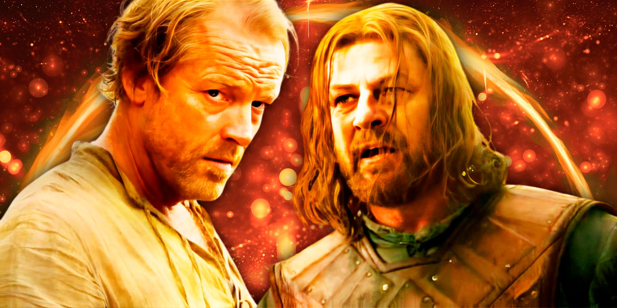 Jorah Mormont and Ned Stark in Game of Thrones