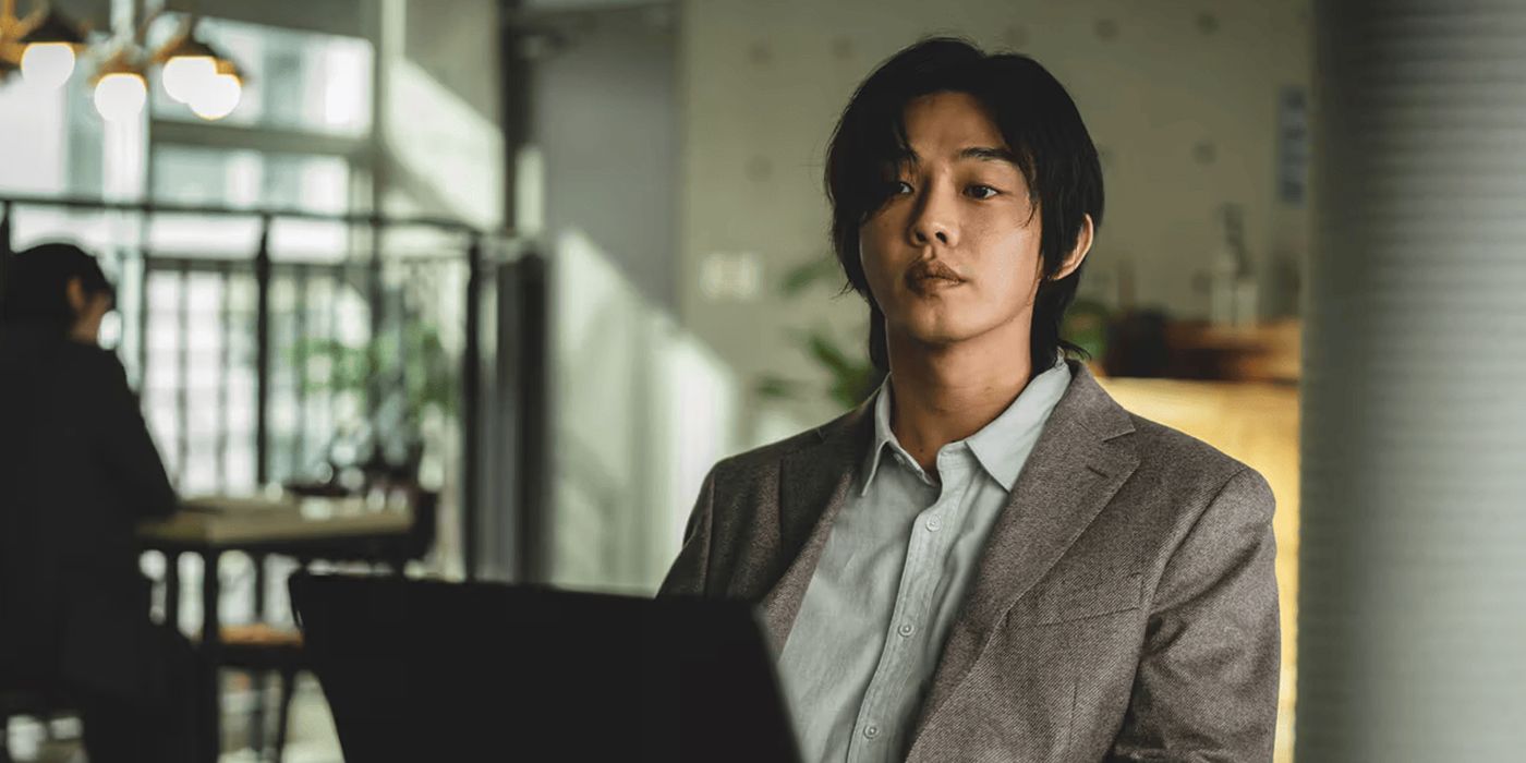 Jung Jin-soo e seu laptop em Hellbound da Netflix