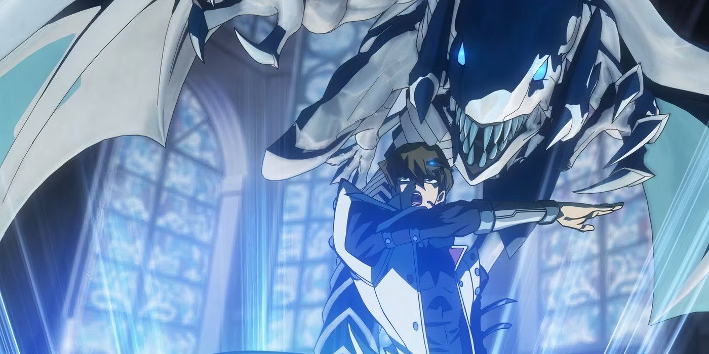 Kaiba summons Blue-Eyes White Dragon