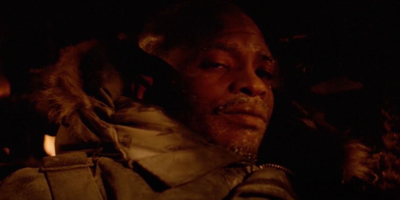 Keith David as Childs in the final scene of The Thing