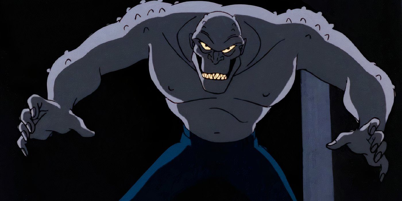 Killer Croc looking scary in Batman the Animated Series