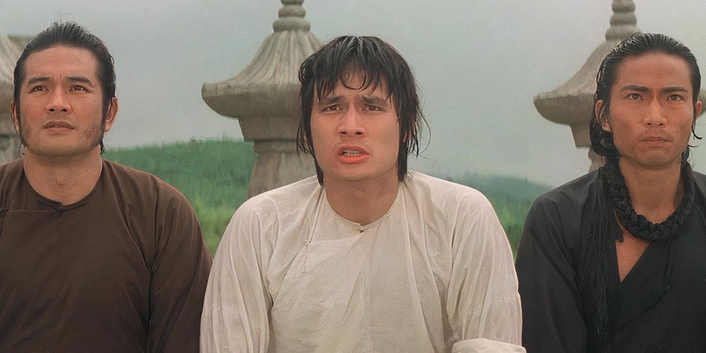 Kuan-Chun Chi, Sheng Fu, and Hung Wei stand outside with desperate expressions on their faces. 