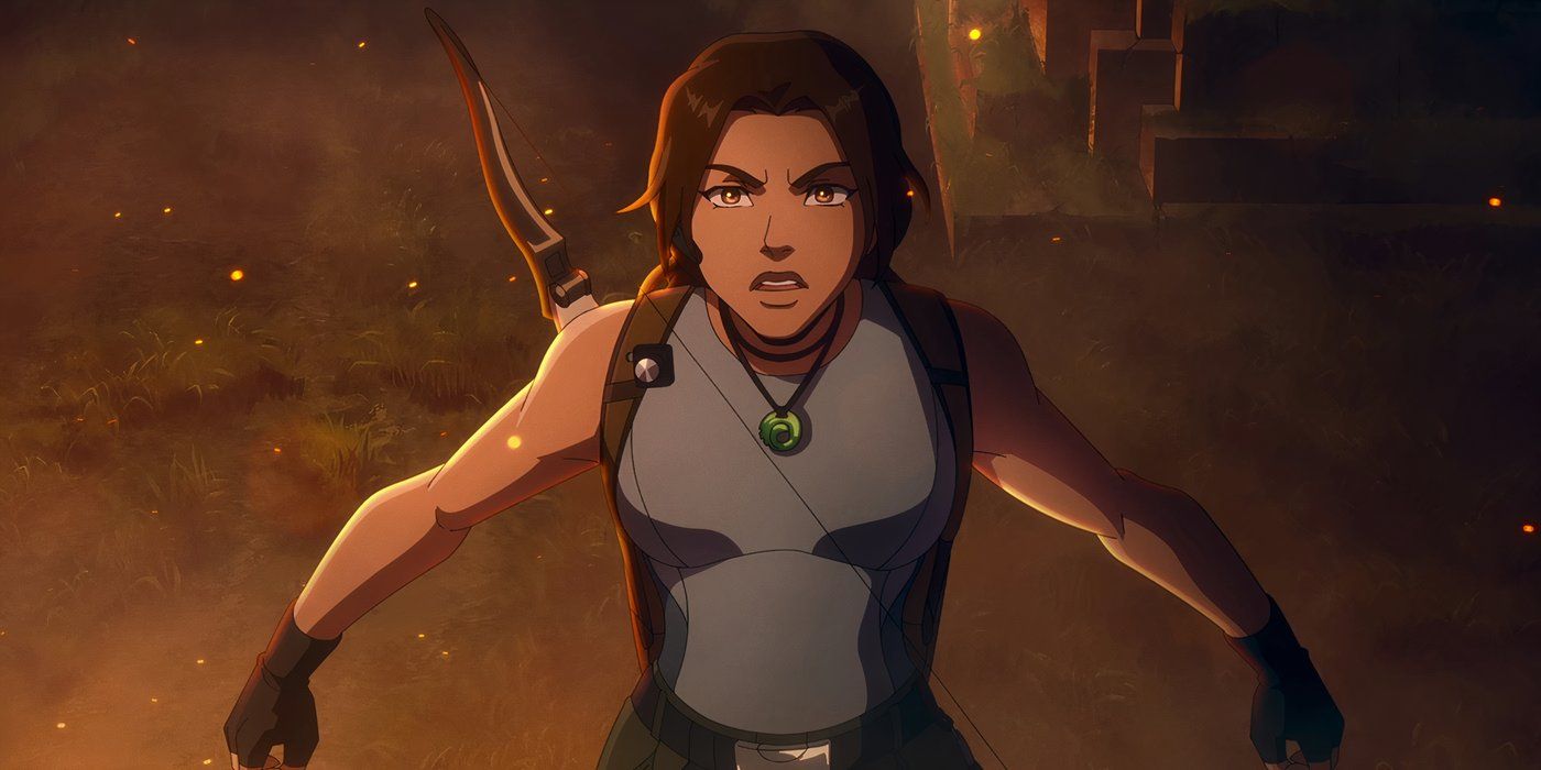 Lara Croft prepares for battle in Tomb Raider The Legend of Lara Croft