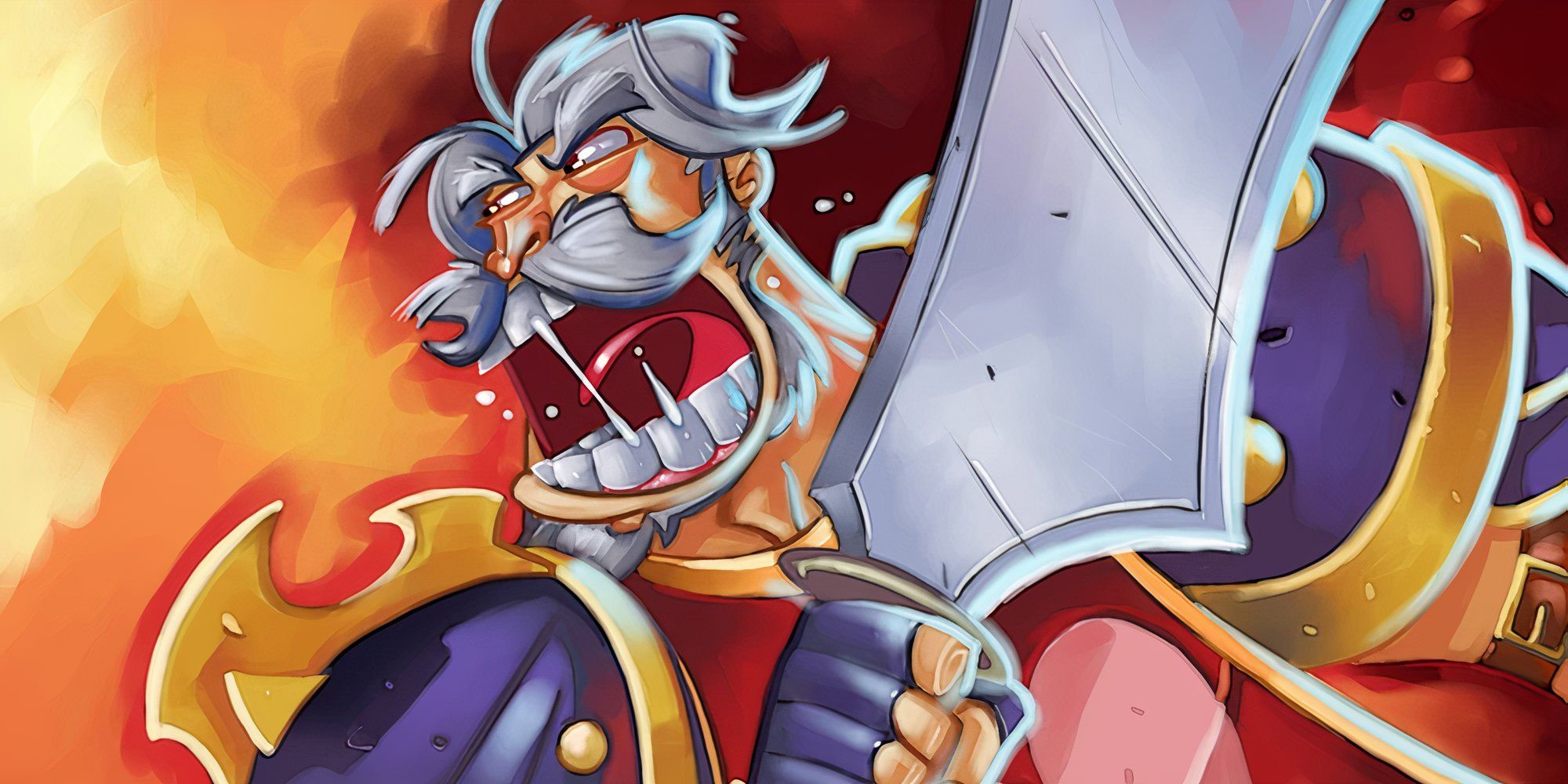 Card art depicting Leeroy Jenkins from the game Hearthstone, illustrated by Gabe from Penny Arcade