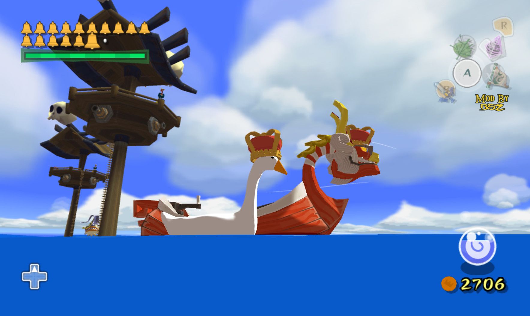 В моде The Legend Of Zelda: The Wind Waker играет знакомый озорной гусь