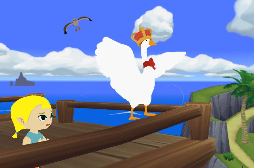 В моде The Legend Of Zelda: The Wind Waker играет знакомый озорной гусь