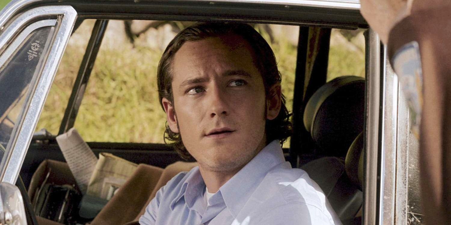 Lewis Pullman as Ben Mears in his car in Salem's Lot 2024