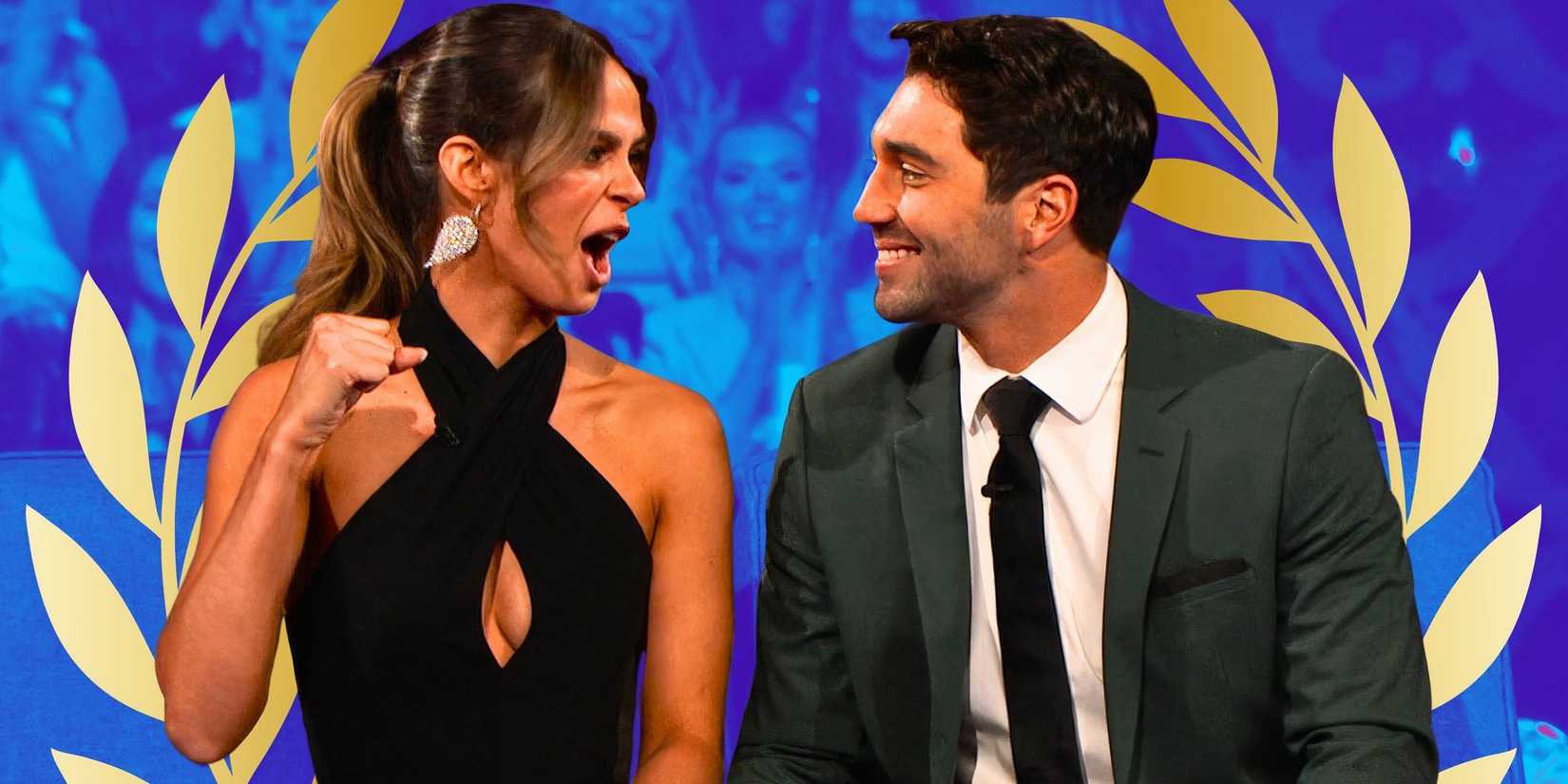 The Bachelor’s Joey Graziadei & Kelsey Anderson being silly and laughing with each other