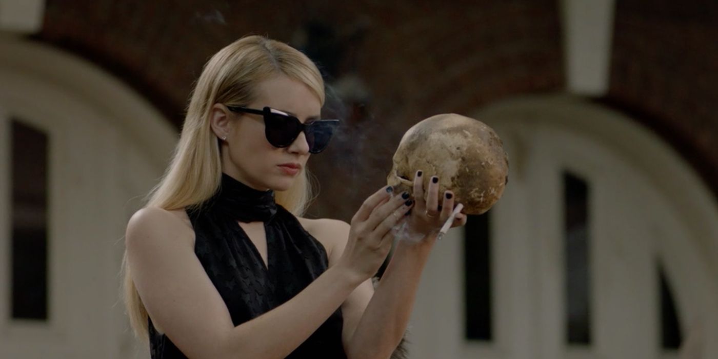 madison in american horror story season 8 visiting the murder house