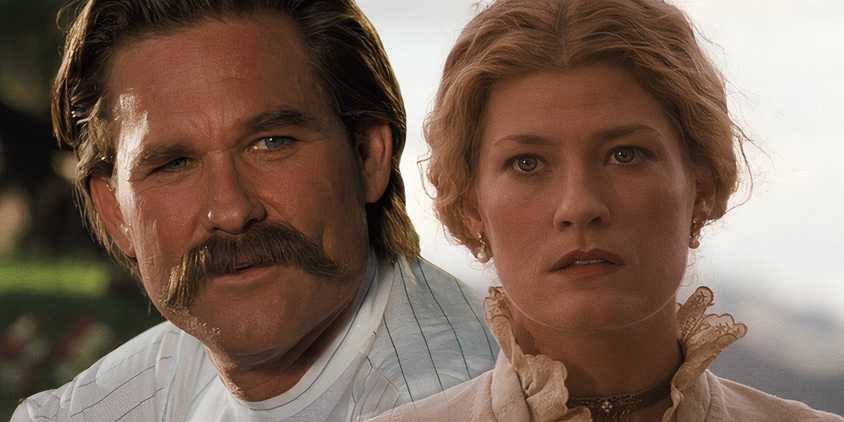 Wyatt Earp (Kurt Russell) and Mattie Earp (Dana Wheeler-Nicholson) in Tombstone