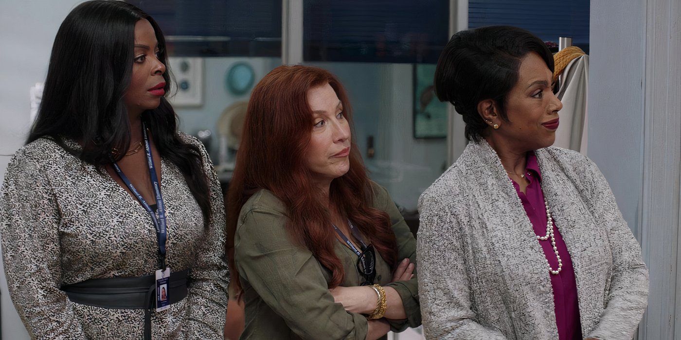 Ava Coleman (Janelle James), Melissa Schemmenti (Lisa Ann Walter), & Barbara Howard (Sheryl Lee Ralph) In Abbott Elementary Season 1, Episode 11, "Desking" 