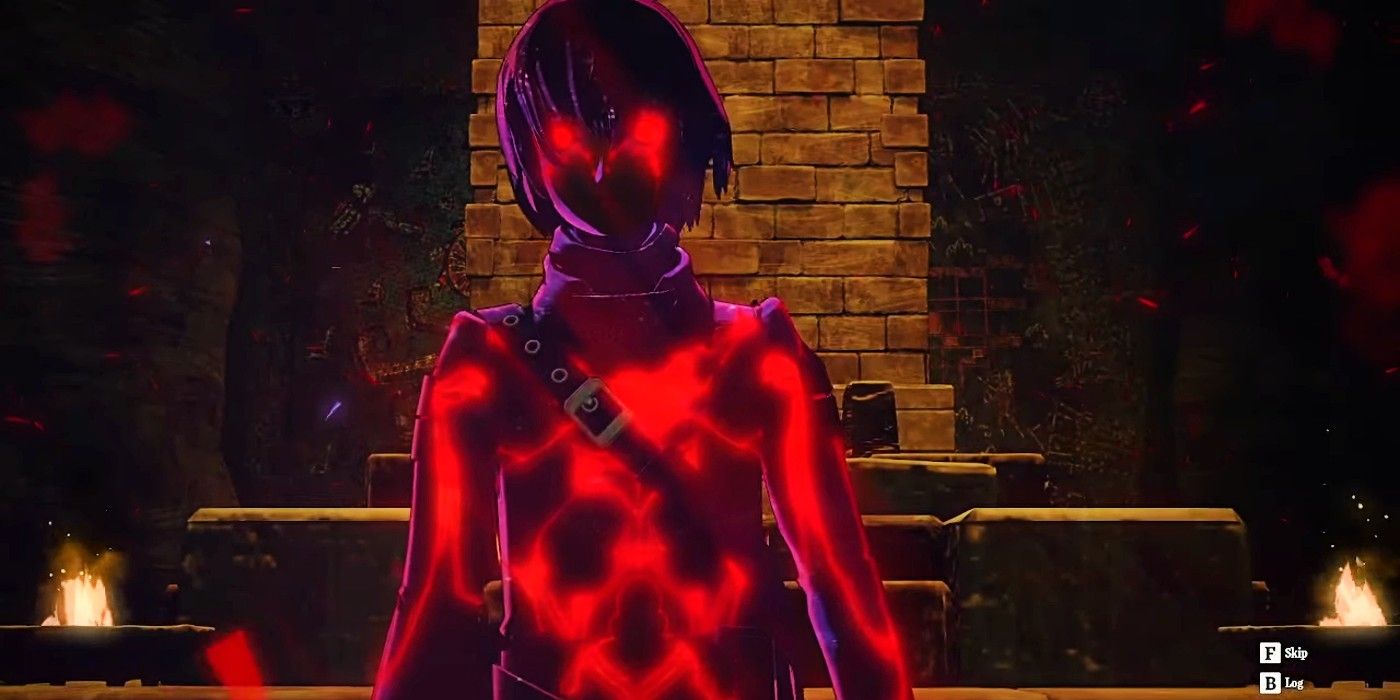 Metaphor ReFantazio Elegy of the Soul Boss Battle enemy looks at protagonist