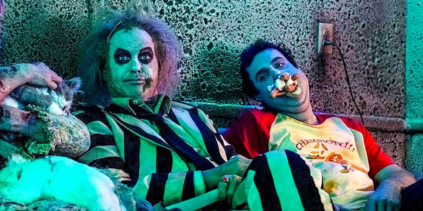 El cameo fallido de Beetlejuice 2 con un devorador de hot dogs récord mundial habría cumplido un detalle faltante en el más allá