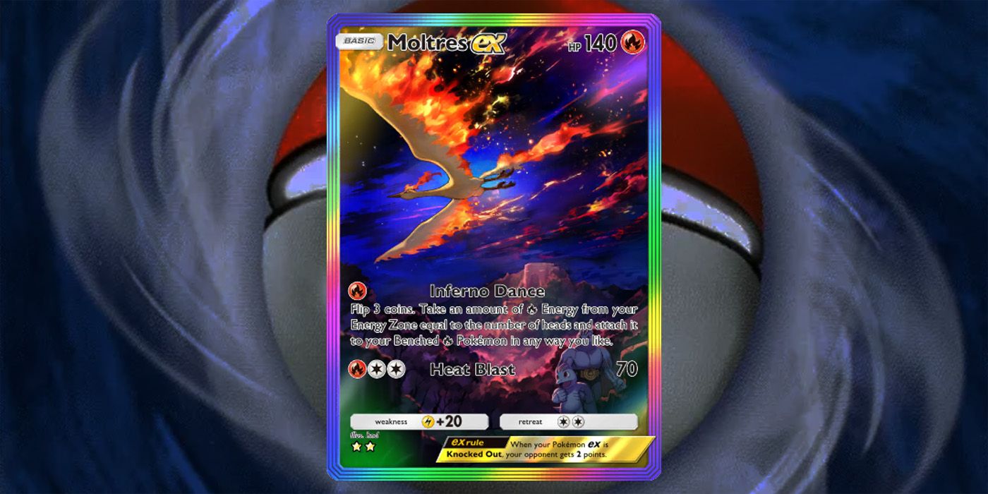 Moltres ex-cartão de arte alternativa do Pokémon TCG Pocket