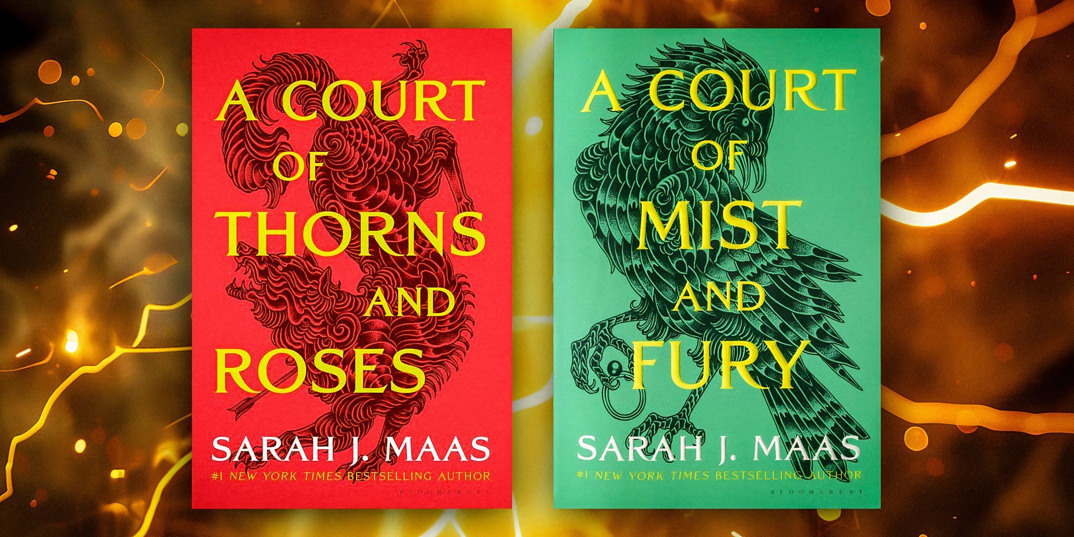 Image of the covers of A Court of Thorns and Roses and A Court of Mist and Fury