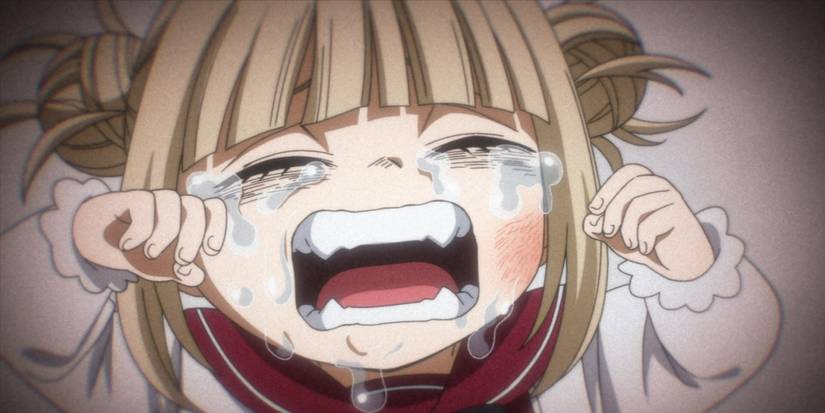Toga crying as a young child.