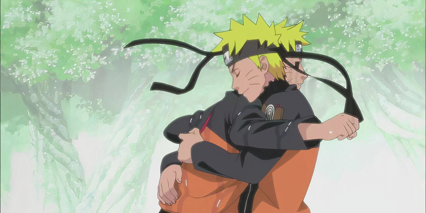 Naruto Shippuden - Naruto hugs shadow self 