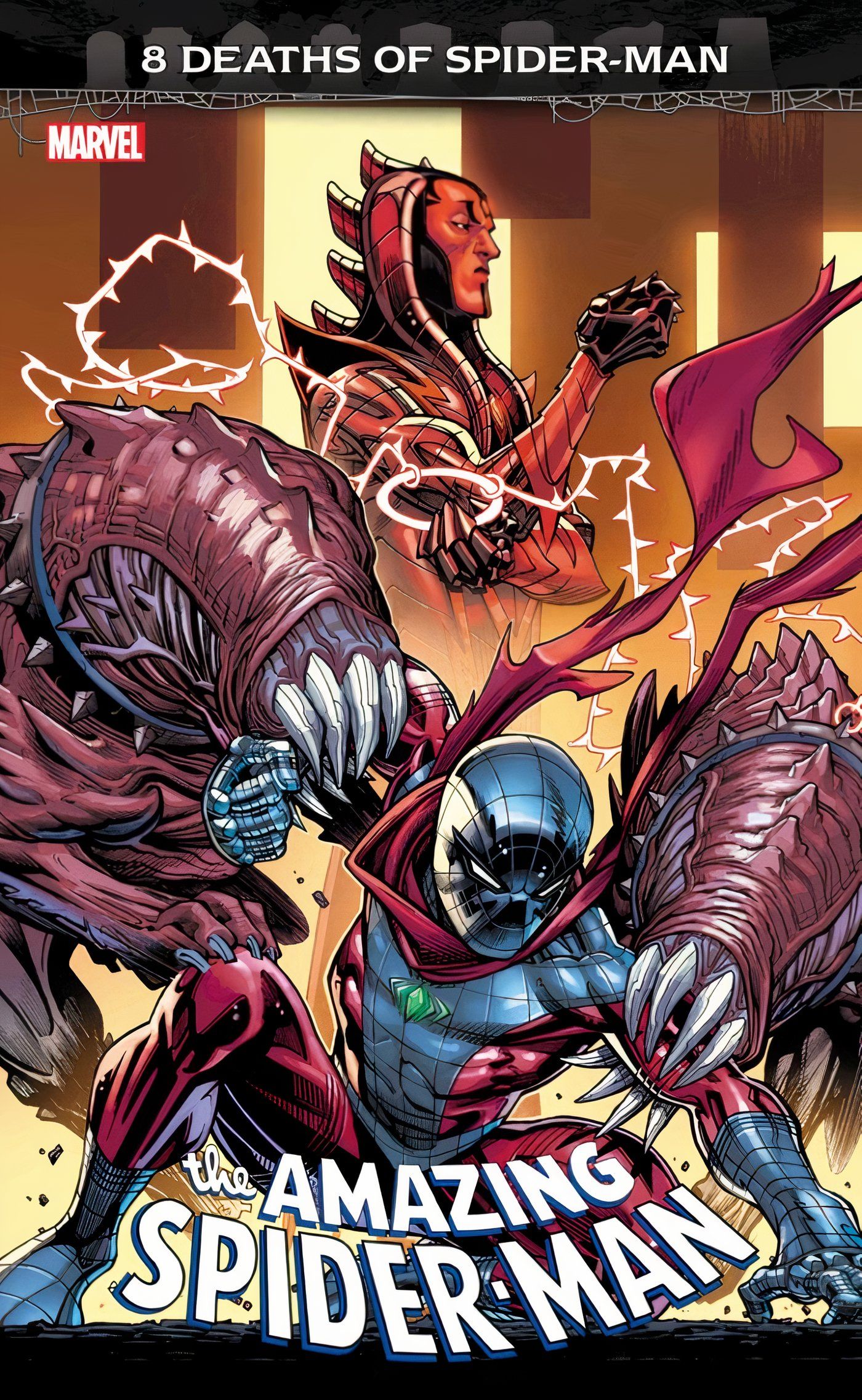 Capa de The Amazing Spider-Man #64 apresentando o Homem-Aranha lutando contra um Scion de Cyttorak.