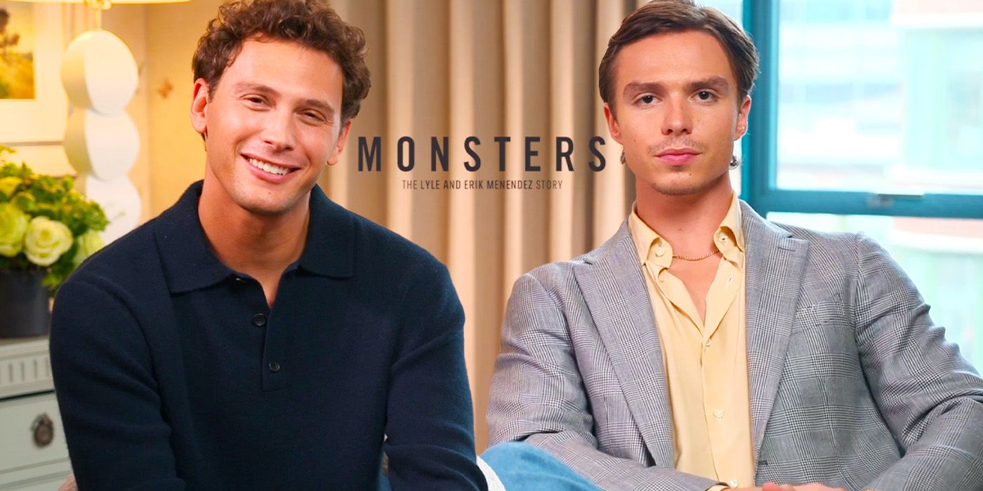 Cooper Koch & Nicholas Alexander Chavez during Monsters: The Lyle and Erik Menendez Story interview