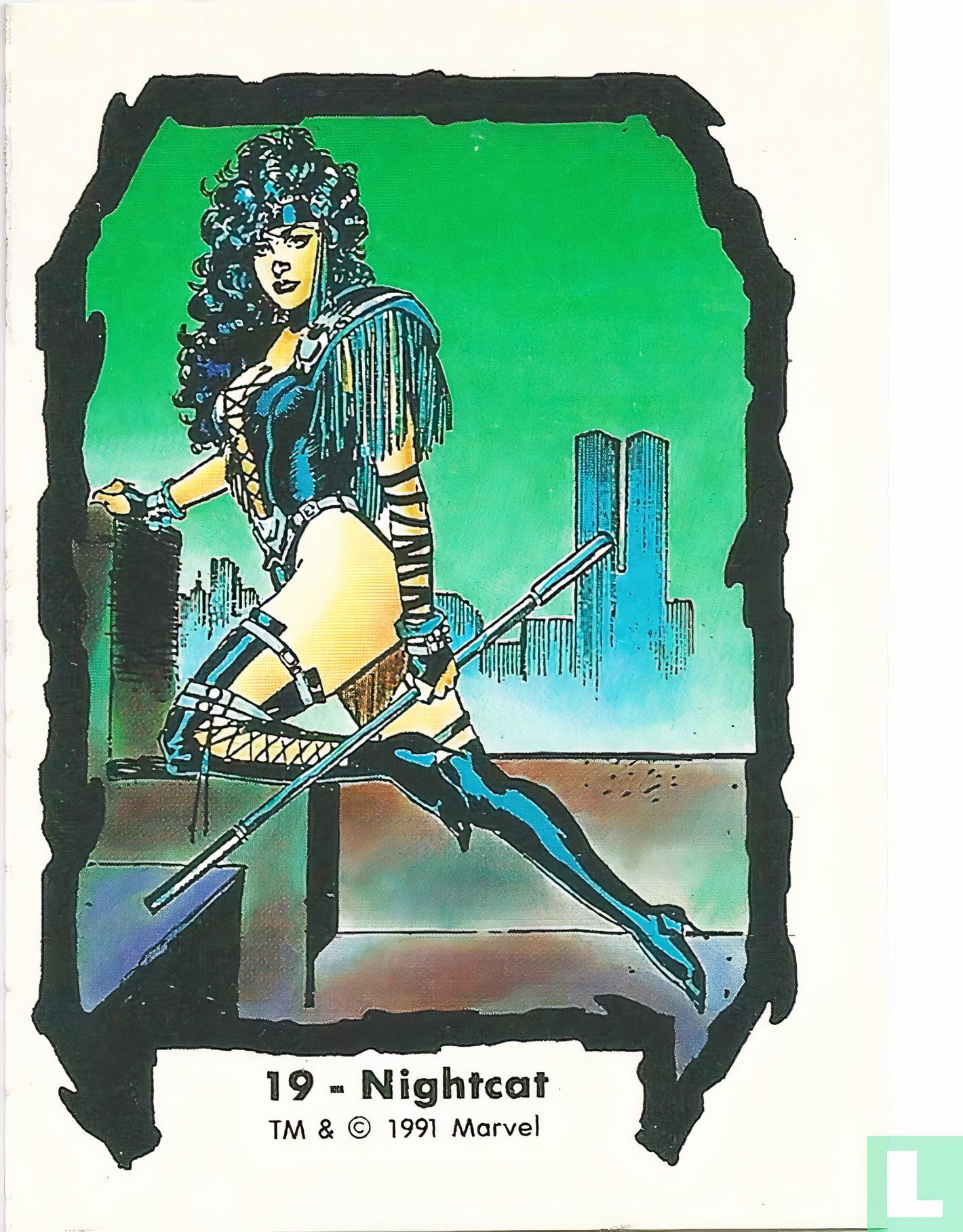 Diseño de vestuario de Nightcat de Jim Lee, de la década de 1990.