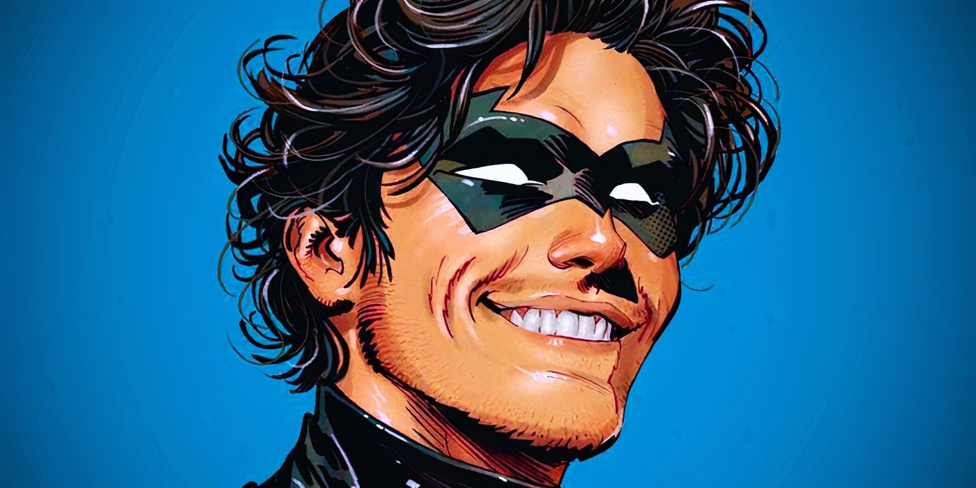 Nightwing Smile in Dan Panosian Comic Cover Art